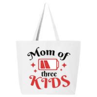 Mom Of Three Kids Battery Low 25L Jumbo Tote