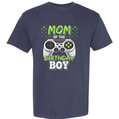 Mom Of The Birthday Boy Matching Video Gamer Party Garment-Dyed Heavyweight T-Shirt