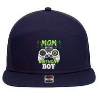 Mom Of The Birthday Boy Matching Video Gamer Party 7 Panel Mesh Trucker Snapback Hat