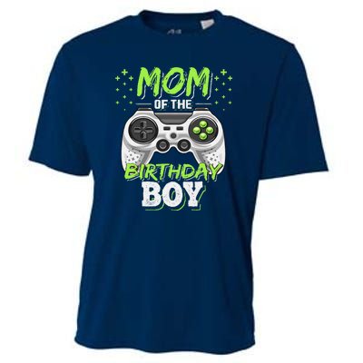 Mom Of The Birthday Boy Matching Video Gamer Party Cooling Performance Crew T-Shirt