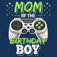 Mom Of The Birthday Boy Matching Video Gamer Party Cooling Performance Crew T-Shirt