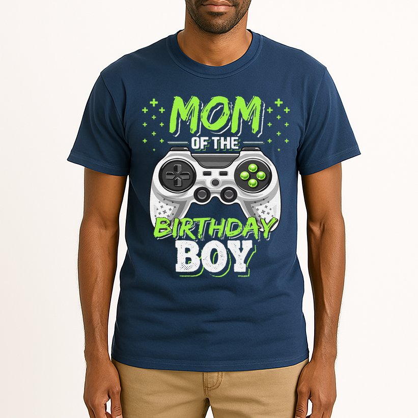 Mom Of The Birthday Boy Matching Video Gamer Party Tall T-Shirt