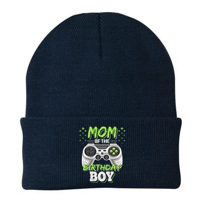 Mom Of The Birthday Boy Matching Video Gamer Party Knit Cap Winter Beanie