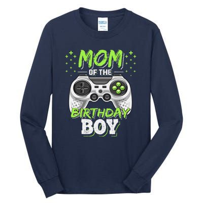 Mom Of The Birthday Boy Matching Video Gamer Party Tall Long Sleeve T-Shirt