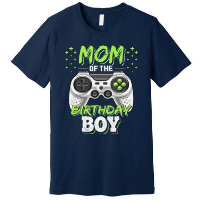 Mom Of The Birthday Boy Matching Video Gamer Party Premium T-Shirt