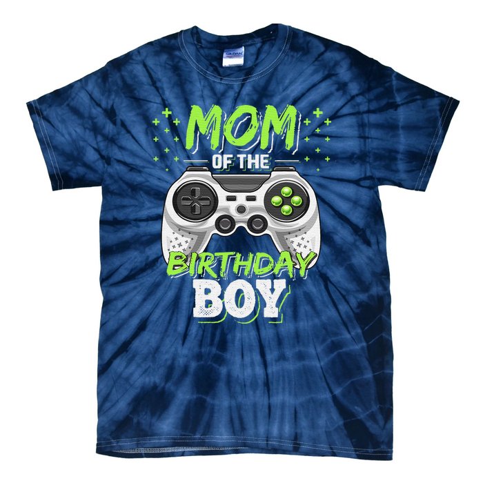 Mom Of The Birthday Boy Matching Video Gamer Party Tie-Dye T-Shirt