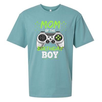 Mom Of The Birthday Boy Matching Video Gamer Party Sueded Cloud Jersey T-Shirt