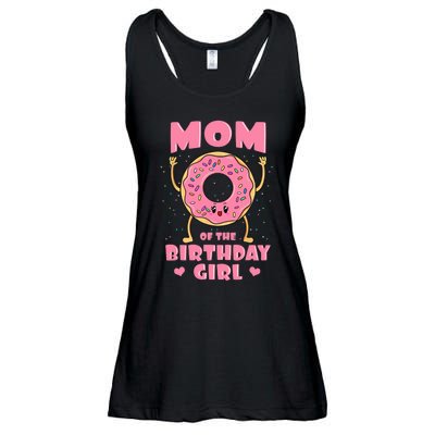 Mom Of The Birthday Girl Pink Donut Bday Party Mother Mommy Ladies Essential Flowy Tank