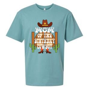 Mom Of The Birthday Cowboy Rodeo Party Bday Sueded Cloud Jersey T-Shirt