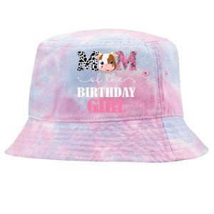 Mom Of The Birthday Girl Farm Cow Mommy Mama 1st Tie-Dyed Bucket Hat