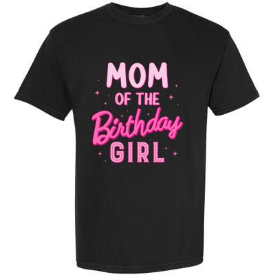 Mom Of The Birthday Girl Party Groovy Retro For Mommy Garment-Dyed Heavyweight T-Shirt