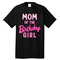 Mom Of The Birthday Girl Party Groovy Retro For Mommy Tall T-Shirt