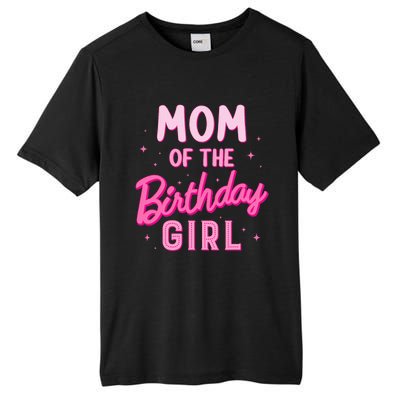 Mom Of The Birthday Girl Party Groovy Retro For Mommy Tall Fusion ChromaSoft Performance T-Shirt