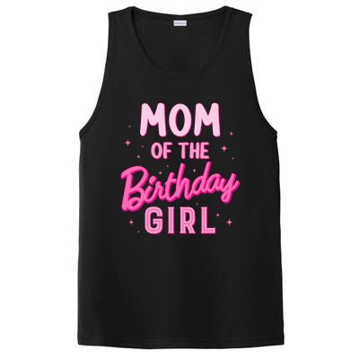 Mom Of The Birthday Girl Party Groovy Retro For Mommy PosiCharge Competitor Tank