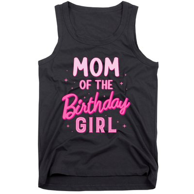 Mom Of The Birthday Girl Party Groovy Retro For Mommy Tank Top