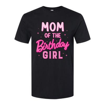 Mom Of The Birthday Girl Party Groovy Retro For Mommy Softstyle CVC T-Shirt