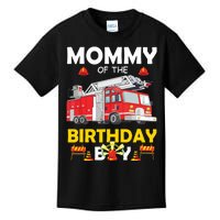 Mommy Of The Birthday Boy Fire Truck Firefighter Party Mom Kids T-Shirt