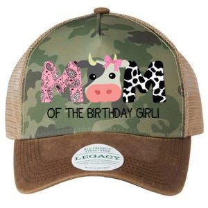 Mom Of The Birthday For Cow Farm Birthday Cow Mommy 1st Legacy Tie Dye Trucker Hat