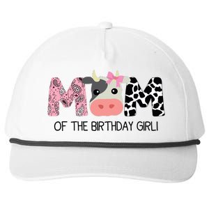 Mom Of The Birthday For Cow Farm Birthday Cow Mommy 1st Snapback Five-Panel Rope Hat