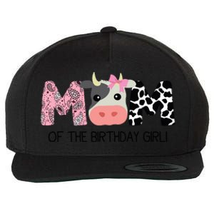 Mom Of The Birthday For Cow Farm Birthday Cow Mommy 1st Wool Snapback Cap