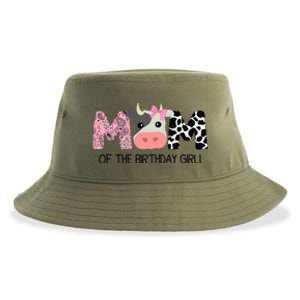 Mom Of The Birthday For Cow Farm Birthday Cow Mommy 1st Sustainable Bucket Hat