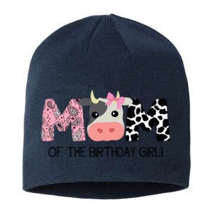 Mom Of The Birthday For Cow Farm Birthday Cow Mommy 1st Sustainable Beanie