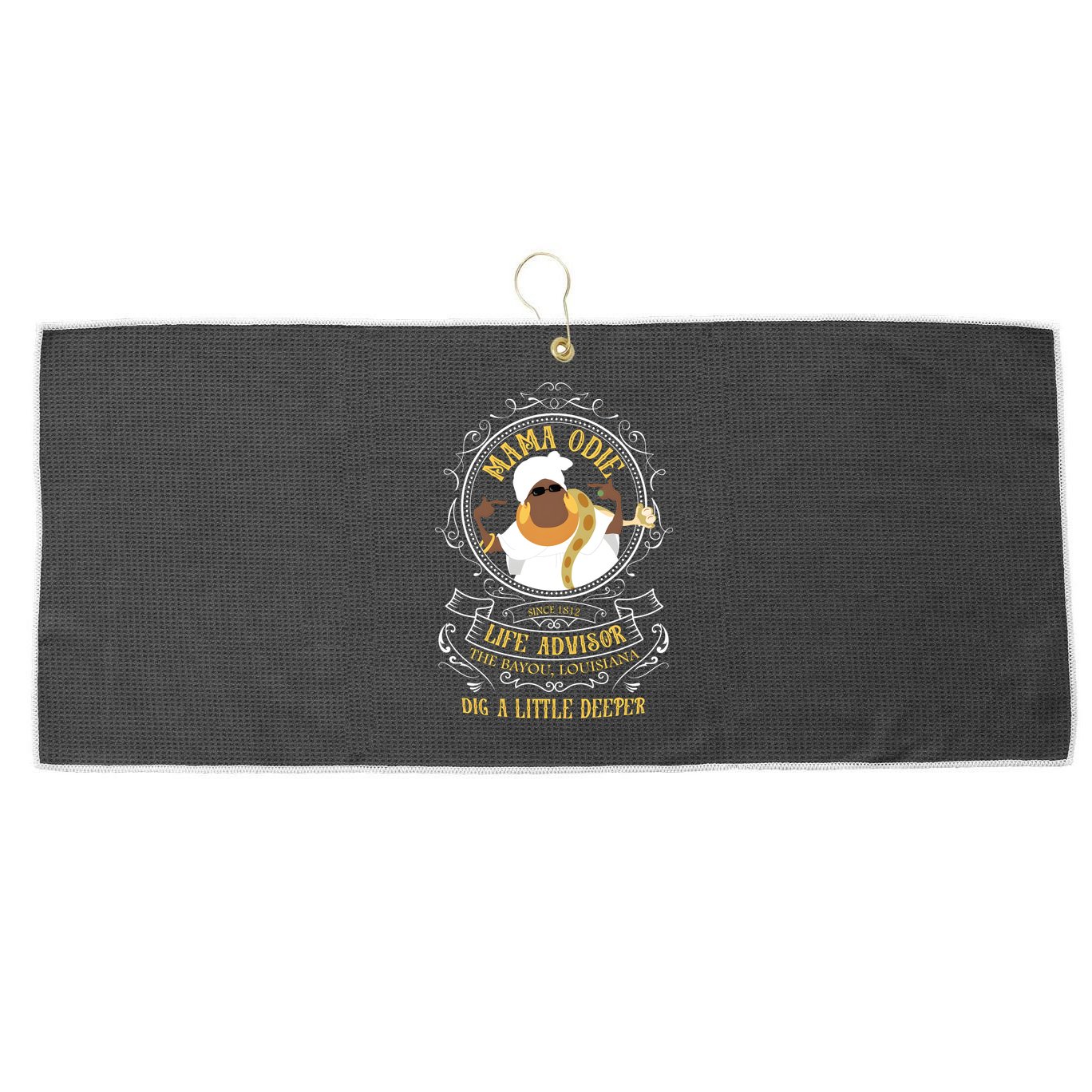 Mama Odie The Princess And The Frog Dig A Little Deeper Large Microfiber Waffle Golf Towel