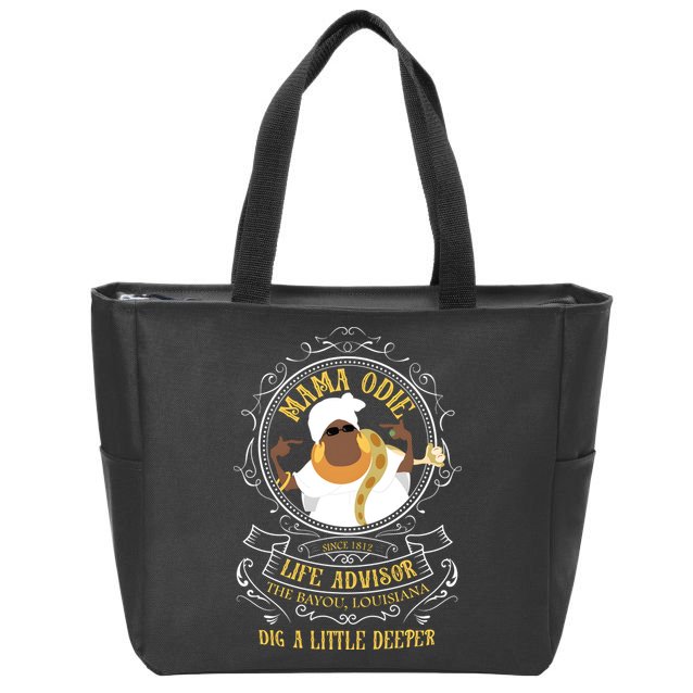 Mama Odie The Princess And The Frog Dig A Little Deeper Zip Tote Bag