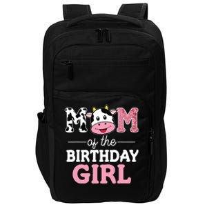 Mom Of The Birthday Farm Cow Mommy Mama 1st Impact Tech Backpack