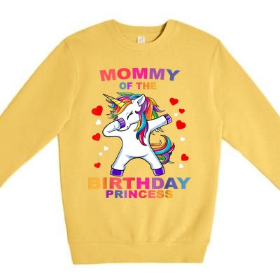 Mommy Of The Birthday Princess Unicorn Outfit Premium Crewneck Sweatshirt