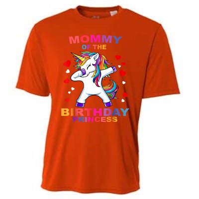 Mommy Of The Birthday Princess Unicorn Outfit Cooling Performance Crew T-Shirt