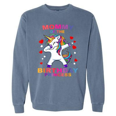 Mommy Of The Birthday Princess Unicorn Outfit Garment-Dyed Sweatshirt