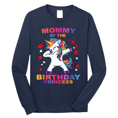 Mommy Of The Birthday Princess Unicorn Outfit Long Sleeve Shirt