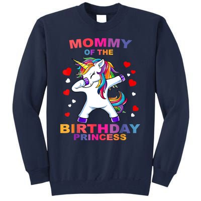 Mommy Of The Birthday Princess Unicorn Outfit Tall Sweatshirt