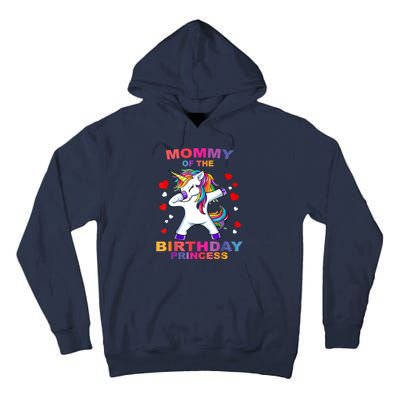 Mommy Of The Birthday Princess Unicorn Outfit Tall Hoodie