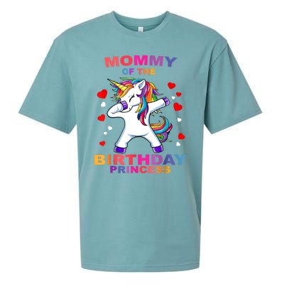 Mommy Of The Birthday Princess Unicorn Outfit Sueded Cloud Jersey T-Shirt