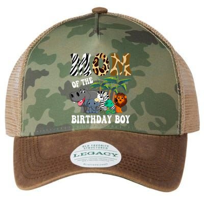 Mom Of The Birthday Boy Zoo Bday Safari Celebration Legacy Tie Dye Trucker Hat