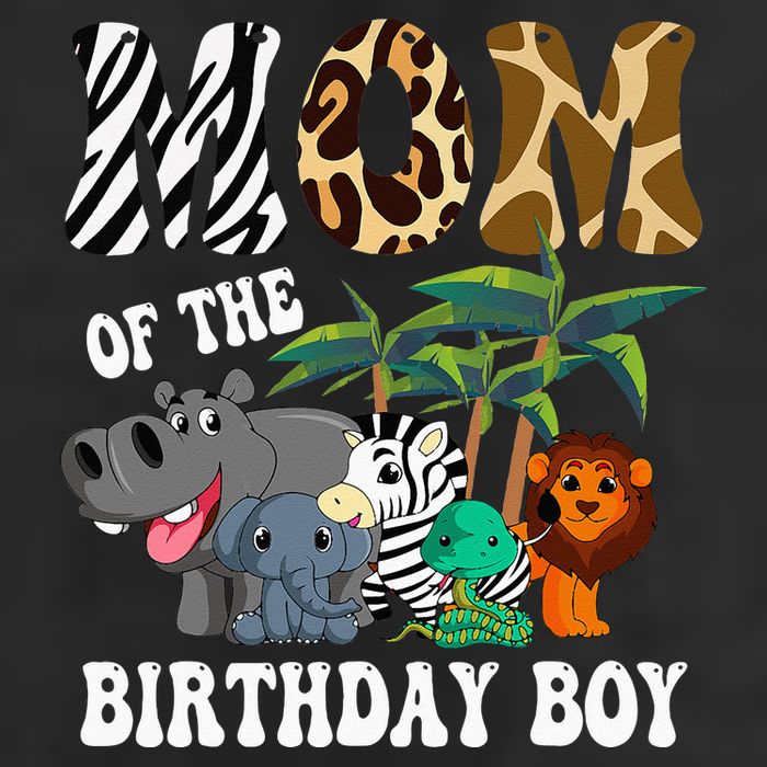 Mom Of The Birthday Boy Zoo Bday Safari Celebration 11oz C Handle Ceramic Mug