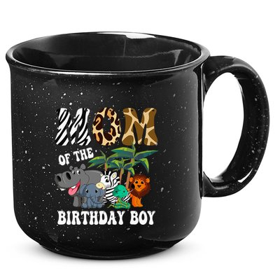 Mom Of The Birthday Boy Zoo Bday Safari Celebration 15oz Campfire Ceramic Mug
