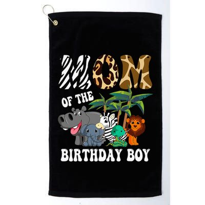 Mom Of The Birthday Boy Zoo Bday Safari Celebration Golf Towel