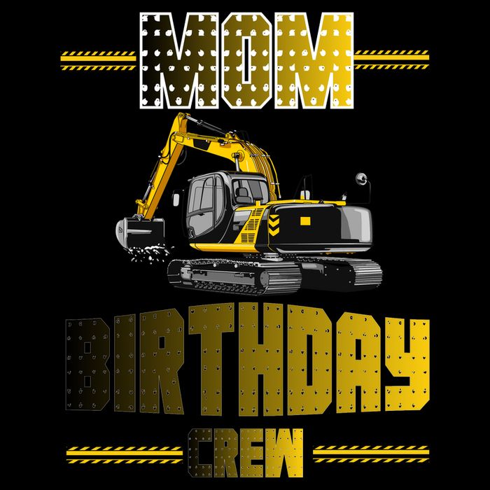 Mom Of The Birthday Crew Party Excavator Visor