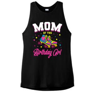 Mom Of The Birthday Girl Roller Skates Bday Skating Party Ladies PosiCharge Tri-Blend Wicking Tank