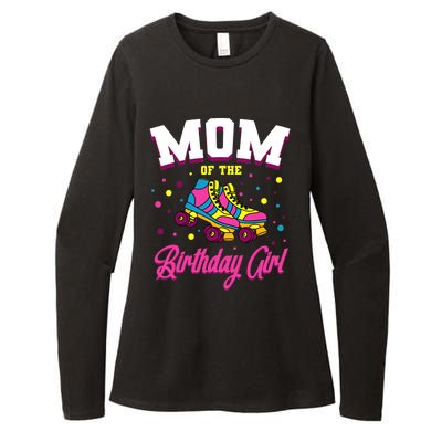 Mom Of The Birthday Girl Roller Skates Bday Skating Party Womens CVC Long Sleeve Shirt