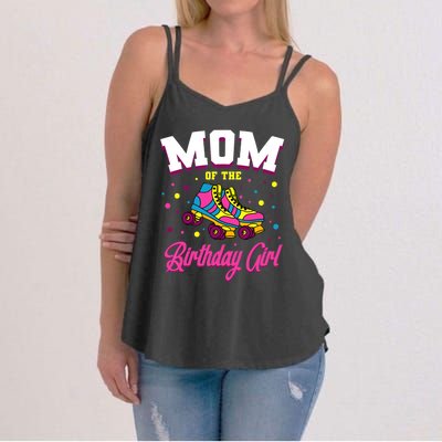 Mom Of The Birthday Girl Roller Skates Bday Skating Party Women's Strappy Tank