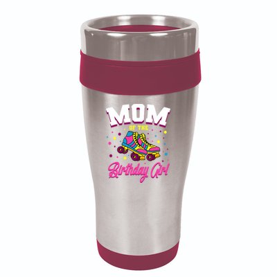 Mom Of The Birthday Girl Roller Skates Bday Skating Party 16oz Travel Tumbler