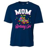 Mom Of The Birthday Girl Roller Skates Bday Skating Party Cooling Performance Crew T-Shirt