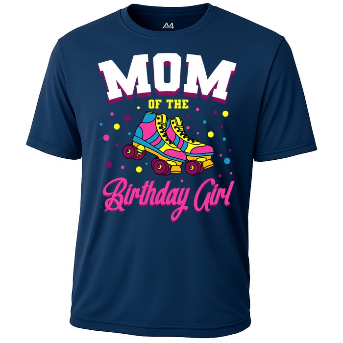 Mom Of The Birthday Girl Roller Skates Bday Skating Party Cooling Performance Crew T-Shirt