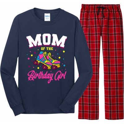 Mom Of The Birthday Girl Roller Skates Bday Skating Party Long Sleeve Pajama Set