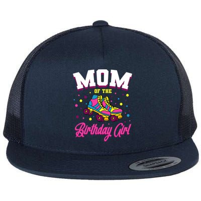 Mom Of The Birthday Girl Roller Skates Bday Skating Party Flatbill Hat