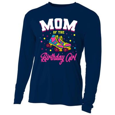 Mom Of The Birthday Girl Roller Skates Bday Skating Party Cooling Performance Long Sleeve Crew